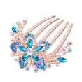 thumbnail image 1 of Sankuwen Women Rhinestone Inlaid Flower Hair Comb Hairpin Barrette Accessory, 1 of 5