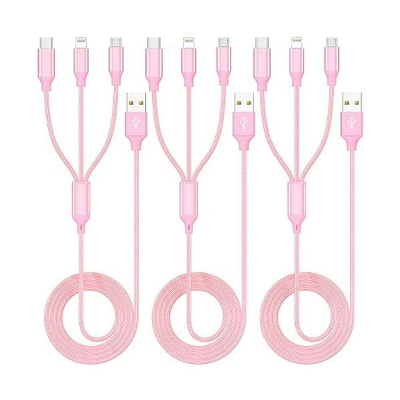 Sanlf 3Pack 6FT Red Phone Charger Fast Charging Cable Cord USB A Charger Upgarded