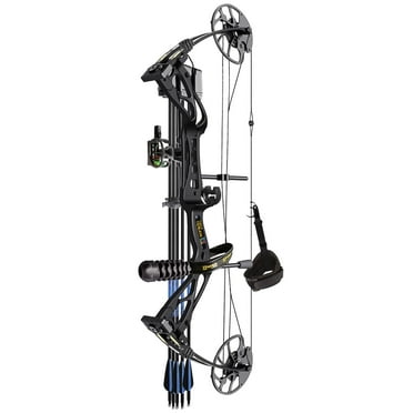 Sanlida Archery DragonX8 RTH Compound Bow Package Black for Adults and Teens,18”-31” Draw Length,0-70lbs Draw Weight,up to IBO 310 fps,No Bow Press Needed,Limbs Made in USA,Limited Life-time Warranty