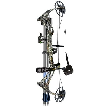 Sanlida Archery DragonX8 RTH Compound Bow Package Camo for Adults and Teens,18”-31” Draw Length,0-70lbs Draw Weight,up to IBO 310fps,No Bow Press Needed,Limited Life-time Warranty
