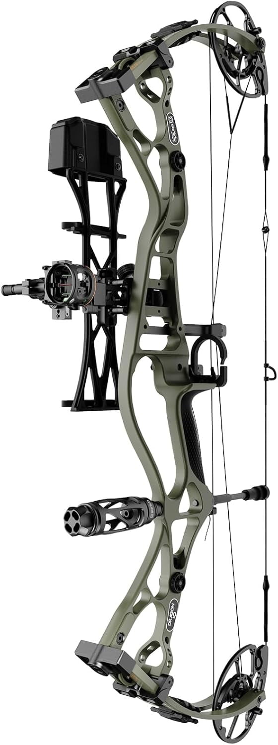 Sanlida Dragon 10 Flagship Top of The Line Hunting Compound Bow Kit for Adults, Standard Hunting Bow for Adults and Advanced Archers, IBO Speed 340 FPS