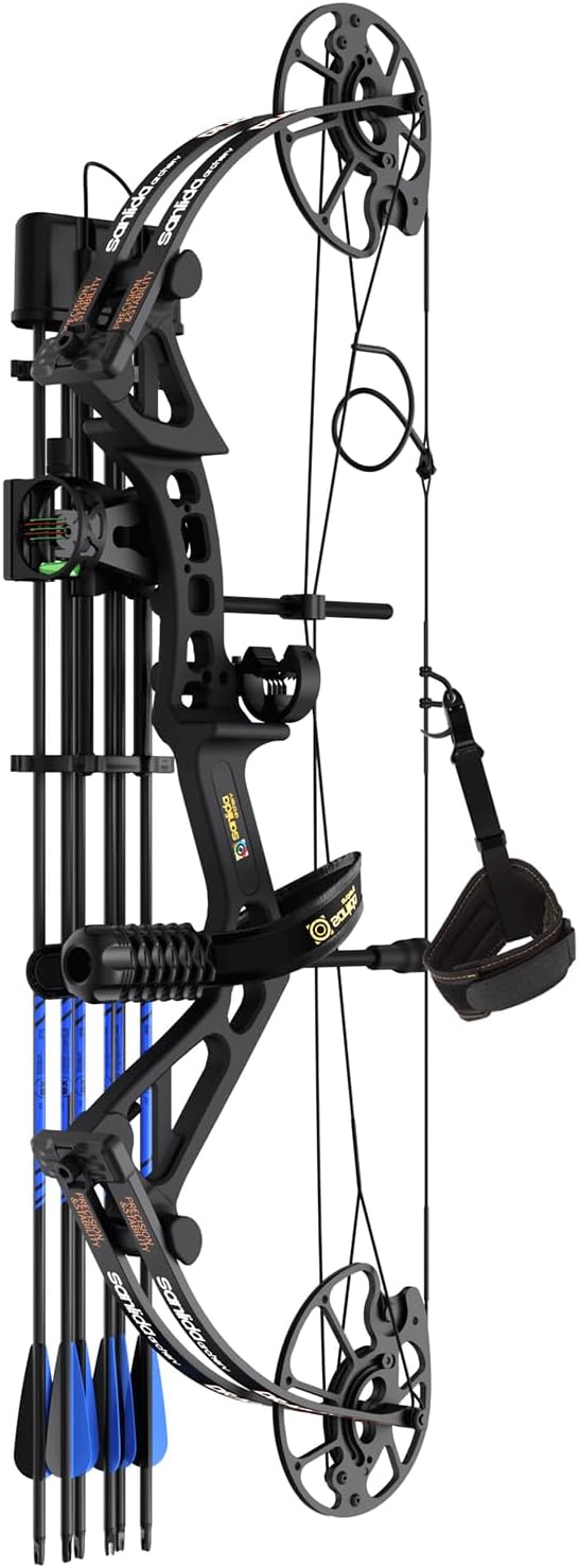 Sanlida Dragon X7 Ready to Hunt Compound Bow Package for Adults, 0-70lbs Draw Weight, No Bow Press Needed, Limited Life-Time Warranty
