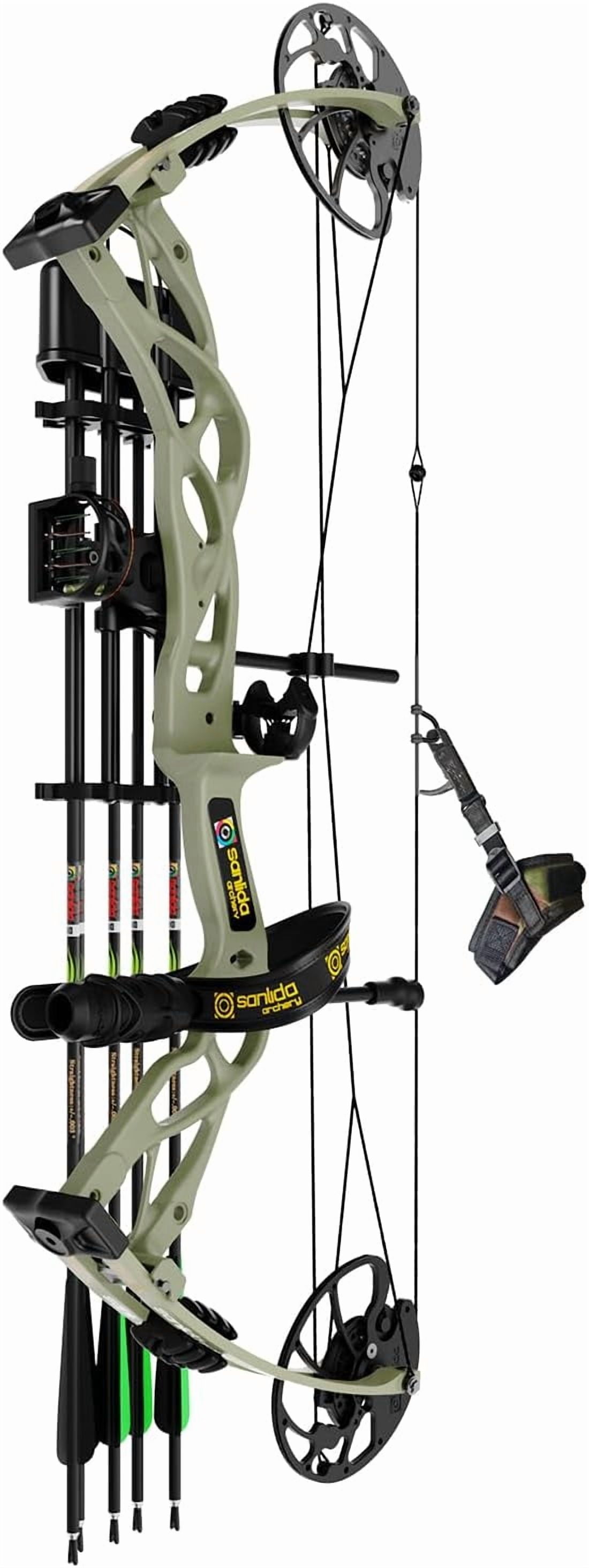 Sanlida Dragon X9 Ready to Hunt Compound Bow Package for Adults, Archery Compound Bow and Arrow Set, 0-70 Lbs Draw Weight, No Bow Press Needed, Limited Life-time Warranty (Wilderness)