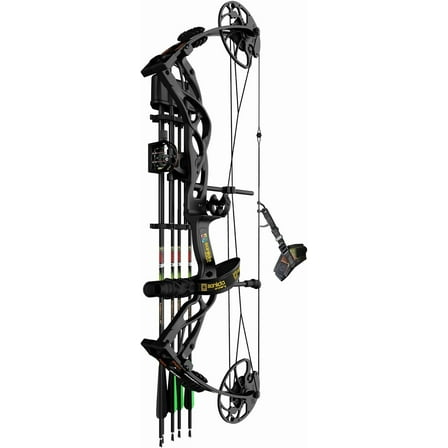 Sanlida Dragon X9 Ready to Hunt Compound Bow Package for Adults, Archery Compound Bow and Arrow Set, 0-70 Lbs Draw Weight, No Bow Press Needed, Limited Life-time Warranty (Black)