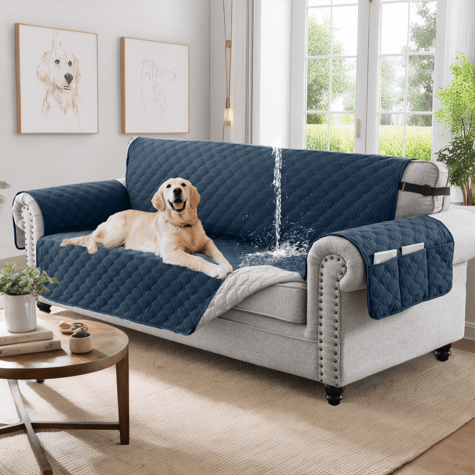 Sanmadrola 100% Waterproof Couch Covers Non-Slip Sofa Cover Sanmadrola 100% Waterproof Couch Covers Non-Slip Sofa Cover