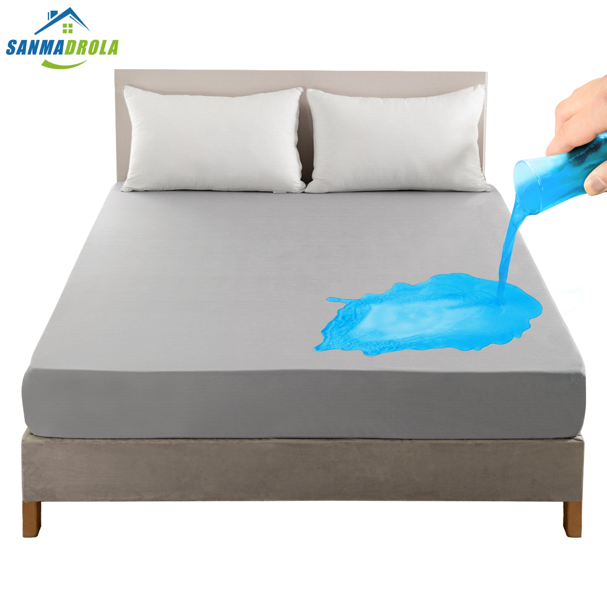  SafeRest 100% Waterproof Full Size Mattress Protector - Fitted  with Stretchable Pockets - Machine Washable Cotton Mattress Cover for Bed -  Perfect Bedding Airbnb Essentials for Hosts : Home & Kitchen