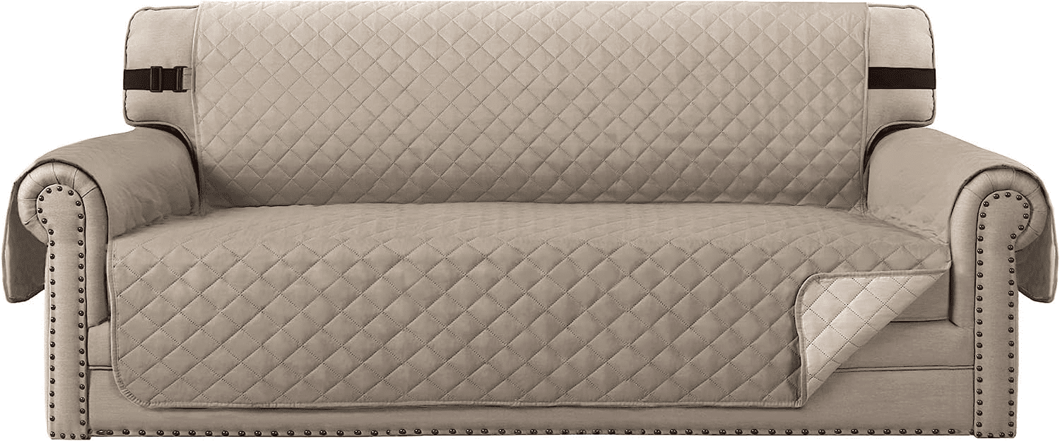 molasofa Sofa Covers - Couch Cover for Leather Couch, Soft Sofa Covers with  Leather-Like Quality. Washable, Non-Pilling, Non-Slip 1-Piece Couch Cover