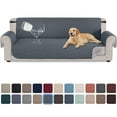 thumbnail image 1 of Sanmadrola 100% Waterproof Sofa Cover Non Slip Couch Cover Machine Washable Slipcover Leakproof Furniture Protector for Dogs Kids Pets, Dark Gray, Sofa, 1 of 8