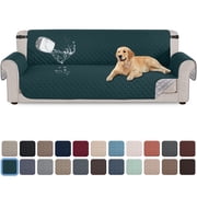 Sanmadrola 100% Waterproof Sofa Cover Non Slip Couch Cover Machine Washable Slipcover Leakproof Furniture Protector for Dogs Kids Pets, Peacock Blue, Sofa