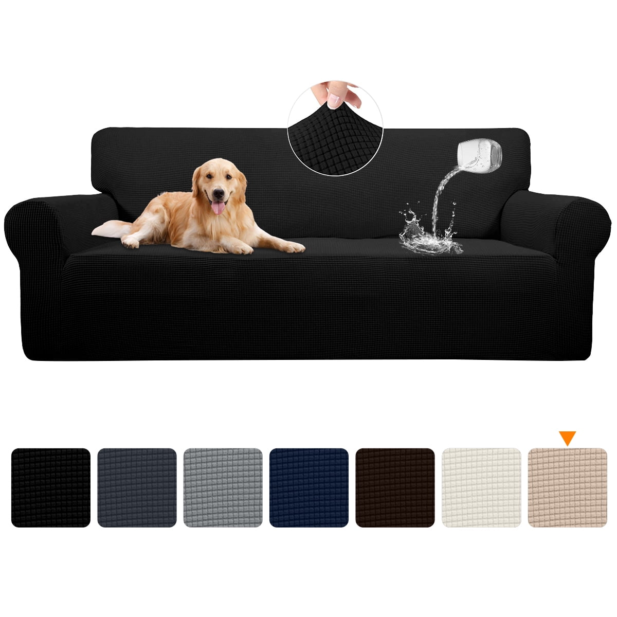 Sanmadrola Waterproof, Non-Slip, Stretch Sofa Cover, Leakproof ...
