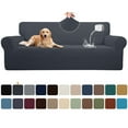 thumbnail image 1 of Sanmadrola 100% Waterproof Sofa Cover Non Slip Couch Cover Stretch Slipcover Leakproof Couch Protector for Kids Dogs Cats Pets, Dark Gray, Sofa, 1 of 12