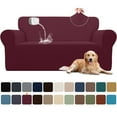 thumbnail image 1 of Sanmadrola 100% Waterproof Sofa Cover Non Slip Couch Cover Stretch Slipcover Leakproof Couch Protector for Kids Dogs Cats Pets, Wine Red, Loveseat, 1 of 11