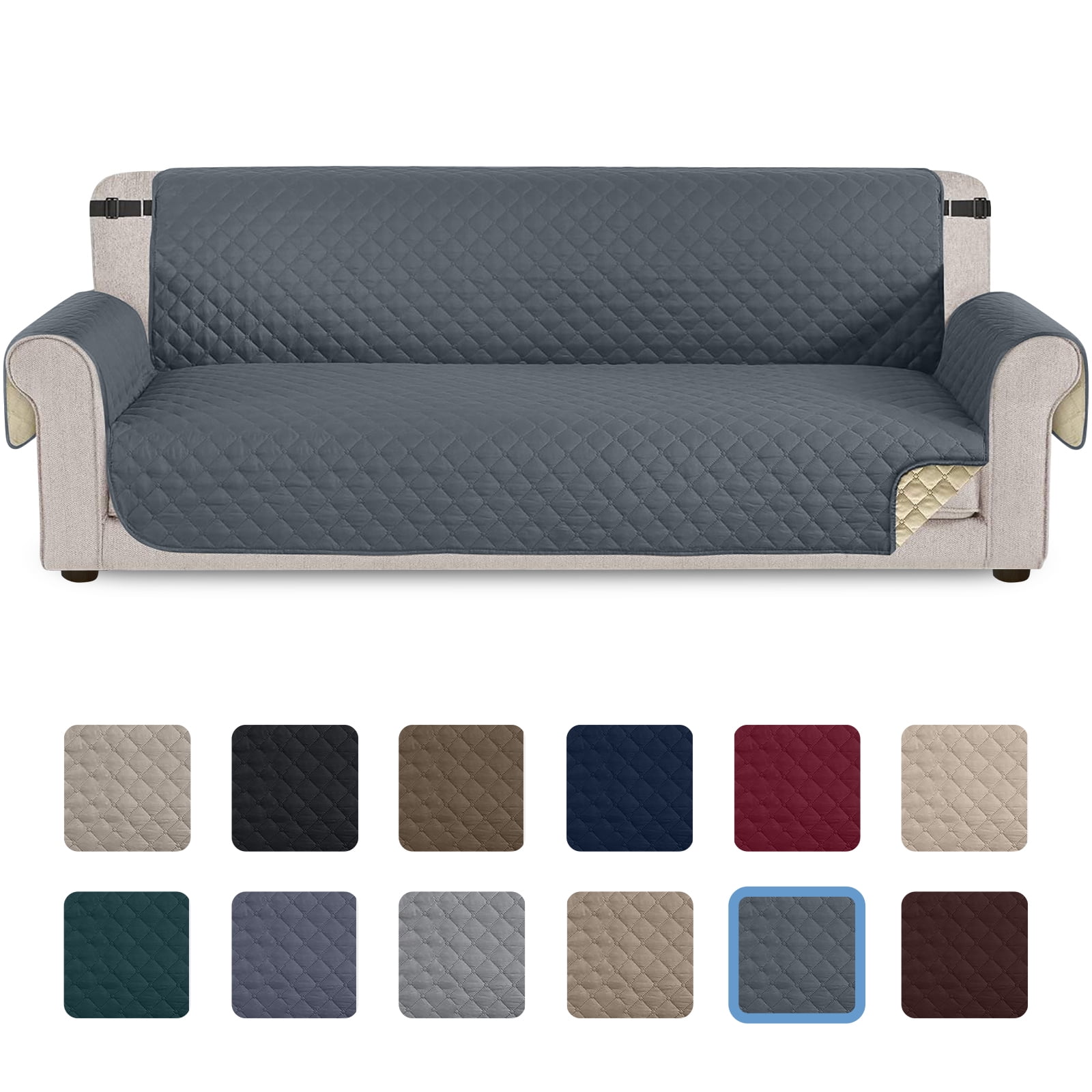 H.VERSAILTEX Velvet Stretch Sofa Slipcover Non Slip Pet Couch Cover