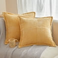 thumbnail image 1 of Sanmadrola 2-Pack Corduroy Pillow Covers 18x18 Inch - Boho Striped Decorative Throw Pillow Cases for Couch, Sofa, Bed, Farmhouse & Christmas Living Room Decor, 1 of 8