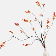 Sanmadrola 2 Pcs Fall Stems Artificial Ficus Branches 38 Inch Faux Eucalyptus Stems Fall Decor Fake Leaves Fall Decorations for Home Autumn Table Decor Fall Branches for Vase Filler