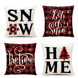  ACCENTHOME Pack of 4, Printed Soft Decorative Square Throw  Pillow Covers Cushion Covers Pillowcases, Home Decorations for Sofa,  Couch, Bedroom, Indoor & Outdoor Cushion Covers