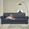 thumbnail image 1 of Sanmadrola 4 Piece High Stretch Sofa Slipcover Oversized Sofa Cover Furniture Protector Form Fit Thick Extra Large Sofa Cover for 3 Cushion Couch, 1 of 8