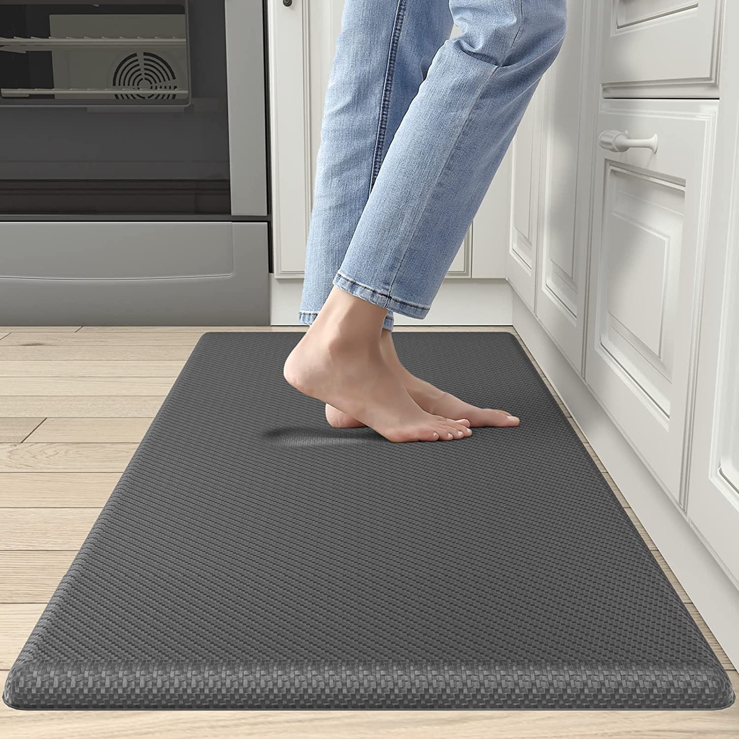 Kitchen Mat Floor Mats Thick Cushioned Anti Fatigue Waterproof Comfort  Standing Desk Non-Skid Foam Runner Washable for Home - AliExpress
