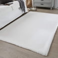 Sanmadrola Area Rug 4x6 Faux Fur Faux Rabbit Rug for Living Room