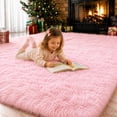 thumbnail image 1 of Sanmadrola Area Rug for Bedroom,6.5'X8.2' Fluffy Shag Rug for Living Room,Furry Carpet for Kids Room,Shaggy Throw Rug for Nursery Fuzzy Plush Rug,Pink Carpet,Rectangle,Cute Room Decor for Baby, 1 of 8