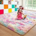 thumbnail image 1 of Sanmadrola Area Rug for Bedroom,6.5'X8.2',Fluffy Shag Rug for Living Room,Furry Carpet for Kids Room,Shaggy Throw Rug for Nursery Room,Fuzzy Plush Rug,Black Carpet,Rectangle,Cute Room Decor for Baby, 1 of 7
