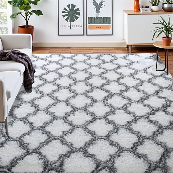 Sanmadrola Area Rug for Bedroom,6.5'X7.5',Fluffy Shag Rug for Living Room,Furry Carpet for Kids Room,Shaggy Throw Rug for Nursery Room,Fuzzy Plush Rug Carpet,Rectangle,Cute Room Decor for Baby
