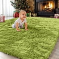 thumbnail image 1 of Sanmadrola Area Rug for Bedroom,6.5'X7.5',Fluffy Shag Rug for Living Room,Furry Carpet for Kids Room,Shaggy Throw Rug for Nursery Room,Fuzzy Plush Rug Green Carpet,Rectangle,Cute Room Decor for Baby, 1 of 6