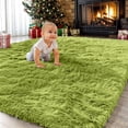 thumbnail image 1 of Sanmadrola Area Rugs for Bedroom, Fluffy Tie-Dye Gray Shaggy Soft Area Rug, Non-Slip Indoor Floor Carpet for Living Room, Kids Baby Boys Teen Dorm Home Decor Aesthetic, Nursery, 5.2x6.5 Feet Green, 1 of 6