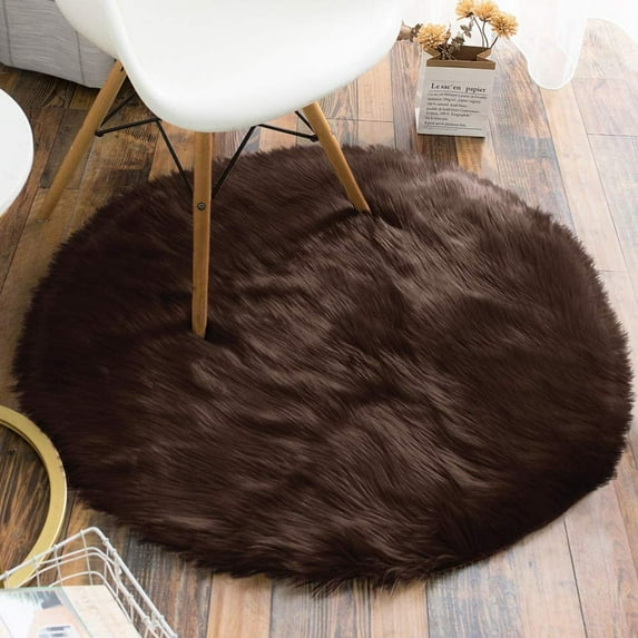 Sanmadrola Area Rugs for Living Room Bed Room Rugs Faux Fur Rug Faux Sheepskin Indoor Shag Area Rug Coffee