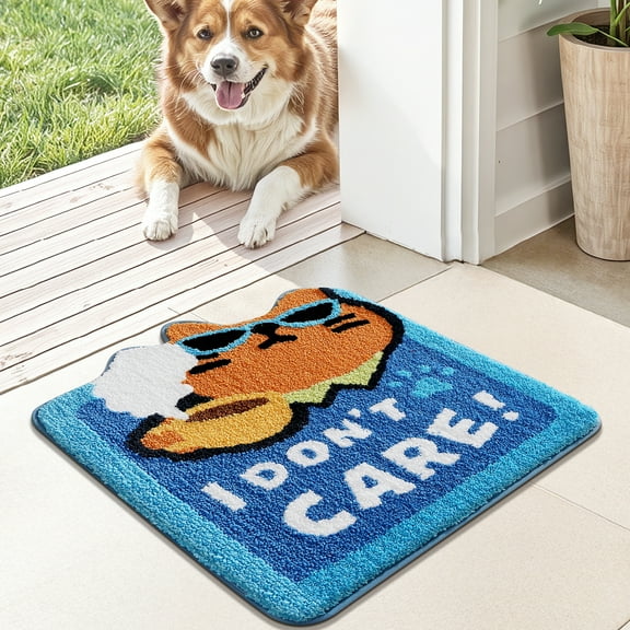 Sanmadrola Bathroom Rugs Mat Extra Soft Absorbent Microfiber Bath Rugs Rubber Backing Quick Dry Machine Washable Bath Mats for Bathroom Floor Tub and Shower Home Decor Accessories 17''x20'' Care Cat