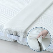 Sanmadrola Bed Bridge Connector with Strap Twin to King Bed Convertor Mattress Connector with Protector, Washable and Replaceable, 78.8''x11.8''