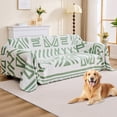 thumbnail image 1 of Sanmadrola Boho Sofa Cover Chenille Couch Covers Blanket Furniture Protector for Sectional Sofa, Anti Slip Couch Covers for 3 Cushion Couch, Washable Slipcover for Dog (Green, 71"x134"), 1 of 9