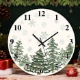 thumbnail image 1 of Sanmadrola Christmas Decoration Wall Clock Home Indoor Decor Silent Non Ticking Wooden 12'' Christmas Tree, 1 of 7
