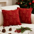 thumbnail image 1 of Sanmadrola Christmas Pillow Covers Soft Fluffy Pillowcases for Home Decor Winter Holiday Cushion Cases for Sofa Couch Bedroom Living Room Xmas Decoration 18x18 Red Christmas Tree, 1 of 7