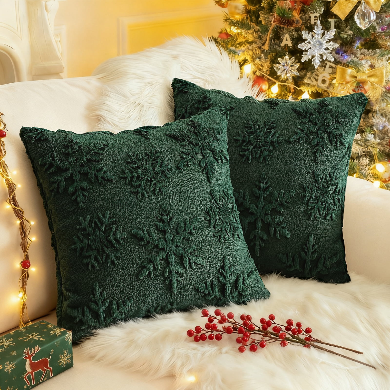 Sanmadrola Christmas Snowflake Decorative Throw Pillow Covers Set Of 2 sanmadrola-christmas-snowflake-decorative-throw-pillow-covers-set-of-2