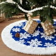 thumbnail image 1 of Sanmadrola Christmas Tree Skirt Blue White Plush Skirts Christmas Decorations Indoor Xmas Ornaments Holiday Decor for Party, 48in, 1 of 7