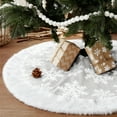 thumbnail image 1 of Sanmadrola Christmas Tree Skirt Gray White Plush Skirts Christmas Decorations Indoor Xmas Ornaments Holiday Decor for Party, 30in, 1 of 7