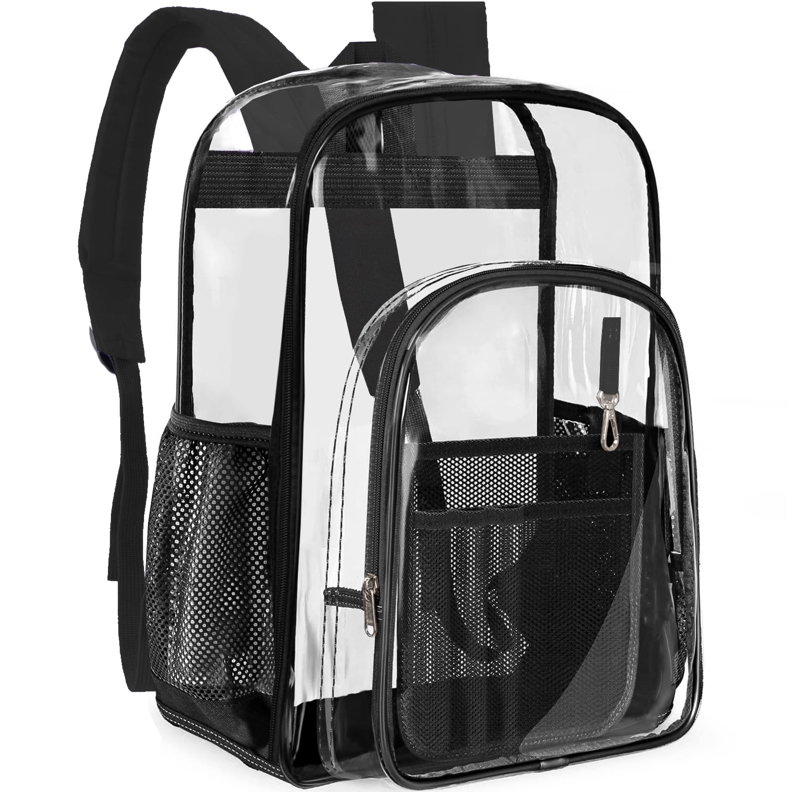 Sanmadrola Heavy Duty Clear Backpack, Waterproof PVC, Large Book Bag