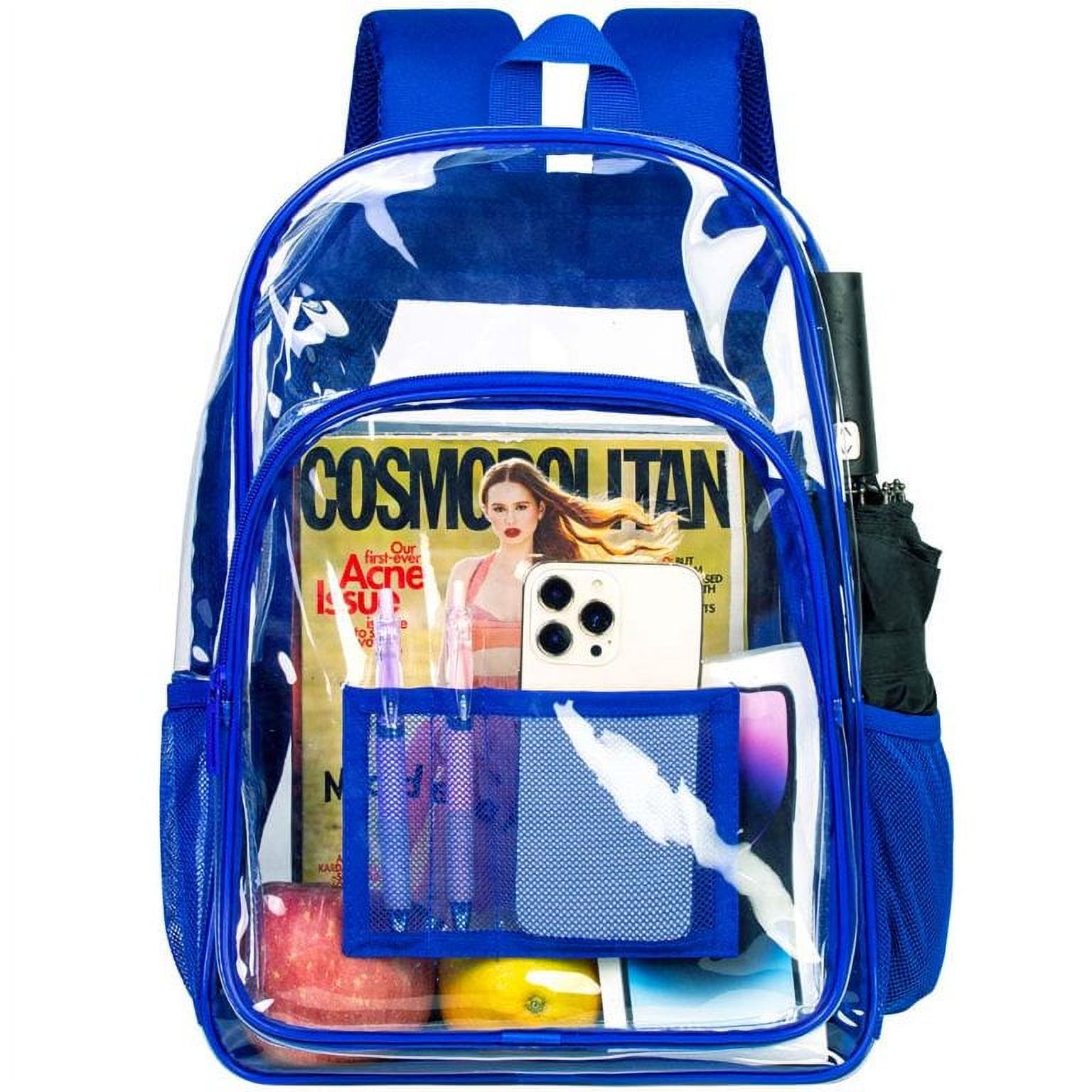 Sanmadrola Clear Backpack Heavy Duty PVC Transparent Backpack with