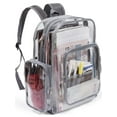 Sanmadrola Clear Backpack Heavy Duty Stadium Approved School Bookbag