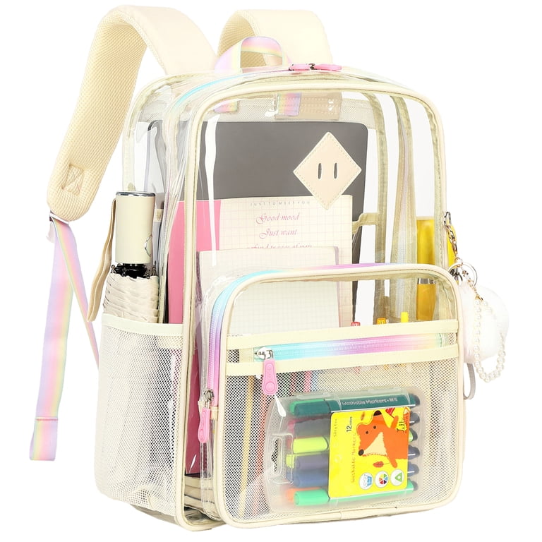 Sanmadrola Clear Backpacks for School Heavy Duty PVC  display picture 2
