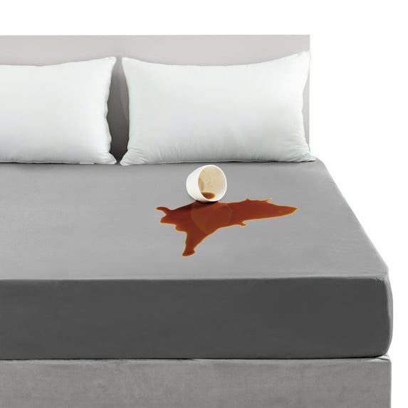 SANMADROLA Fitted Cotton Mattress Protector, Twin – Waterproof, Organic, Hypoallergenic