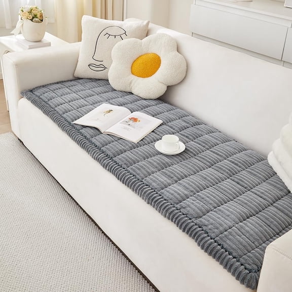 Sanmadrola Couch Cover Sofa Cover Slipcover Furniture Protector Washable Fuzzy Pet Couch Covers for Dog Cat Pet Non Slip 3 Cushion Couch Sofa Covers