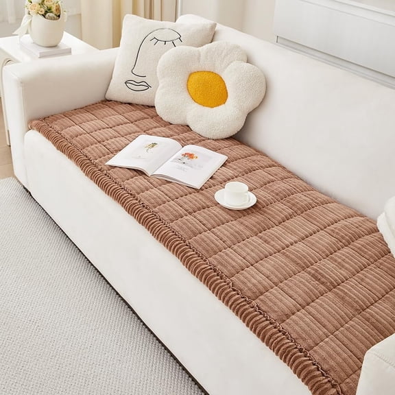 Sanmadrola Couch Cover Sofa Cover Slipcover Furniture Protector Washable Fuzzy Pet Couch Covers for Dog Cat Pet Non Slip 3 Cushion Couch Sofa Covers