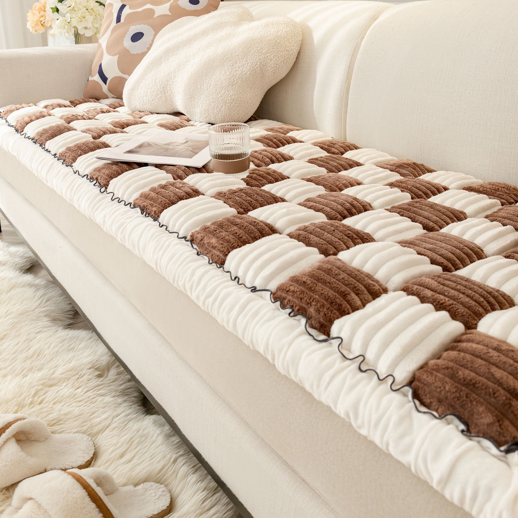 Sanmadrola Couch Cover Sofa Cover Slipcover Furniture Protector for Dog Cat Pet Non Slip Cushion Couch Sofa Covers