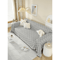 thumbnail image 1 of Sanmadrola Couch Cover Sofa Covers Couch Covers for Sectional Sofa Love Seat Couch Covers for 2 Cushion Couch Washable Slipcover for Dog Sofa Protector 71" X102 Gray and White 1 Piece, 1 of 7