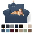 thumbnail image 1 of Sanmadrola Couch Cover Water Resistant Stretch Sofa Slipcover Jacquard Furniture Protector for Kids Pets Dog Cat, Aegean Blue, Chair, 1 of 9