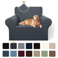 thumbnail image 1 of Sanmadrola Couch Cover Water Resistant Stretch Sofa Slipcover Jacquard Furniture Protector for Kids Pets Dog Cat, Dark Gray, Chair, 1 of 10