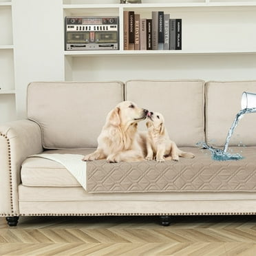 Sanmadrola Couch Cover for Sofa Bed Furniture Waterproof Reversible Dog Bed Cover Pet Blanket Khaki