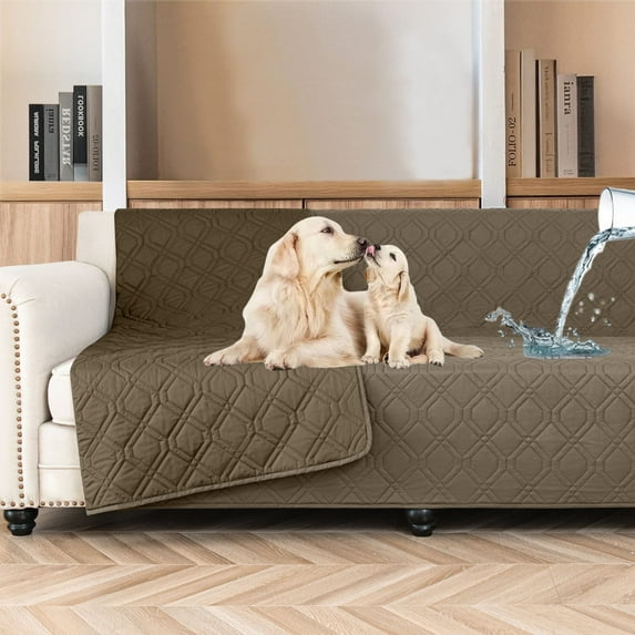 Sanmadrola Couch Cover for Sofa Bed Furniture Waterproof Reversible Dog Bed Cover Pet Blanket